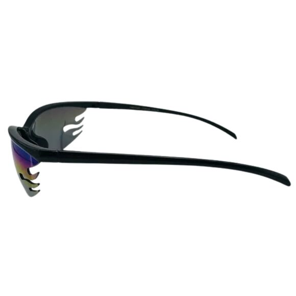 7015 | Rainbow Lens Semi Rimless Wrap Sunglasses - Picture 3 of 5